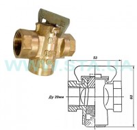 Кран газовый пробковый ДУ-20 11Б34бк(02030604)
